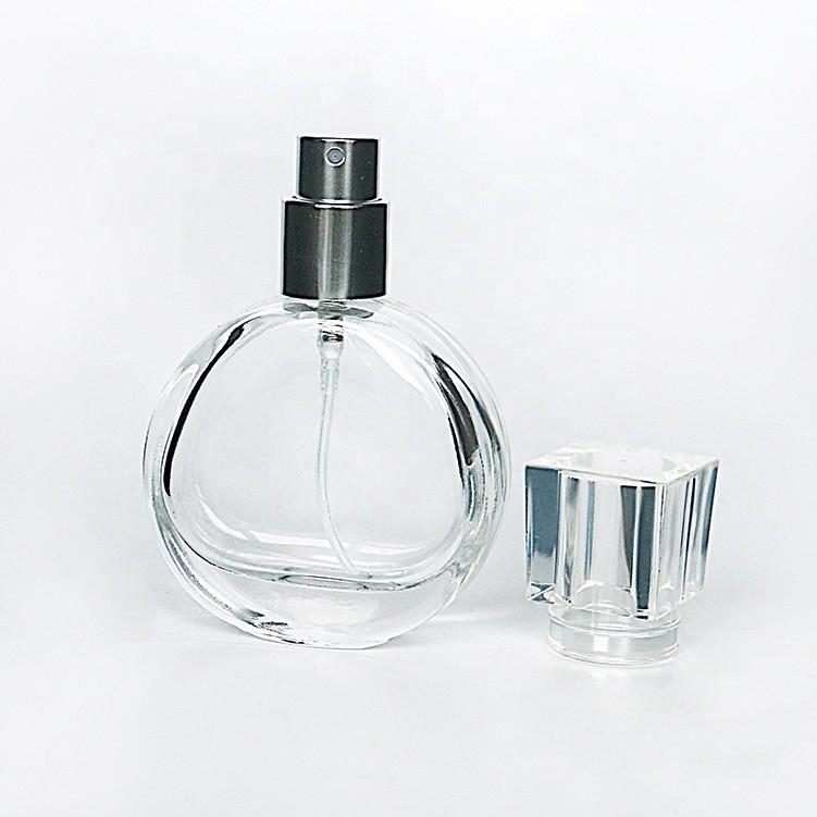 25ml 30ml 50ml Empty Flint Glass Flat Refillable Perfume Bottles perfume spray bottle