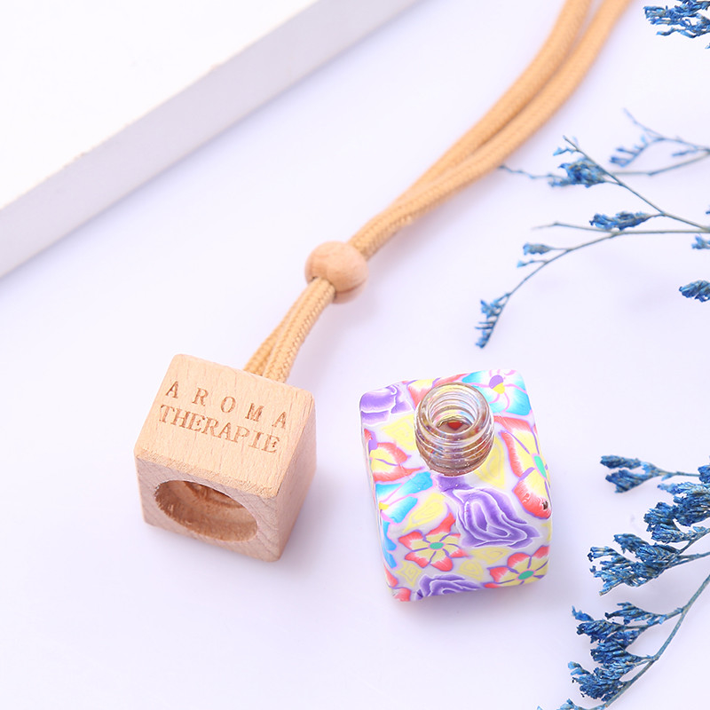 8ml Square Shape perfume spray bottle Hanging Car Room Bathroom Perfume Bottle