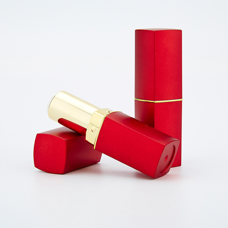 Red Empty Lipstick Tube Square Tube Phnom Penh  telescopic rotating Lipstick Tube